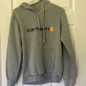 Carhartt 100074 Signature Logo Sweatshirt, Heather Grey size M